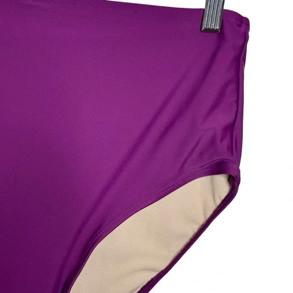 Albion Fit Plum High-Waisted Swim Bottoms SZ. M - Picture 5 of 15